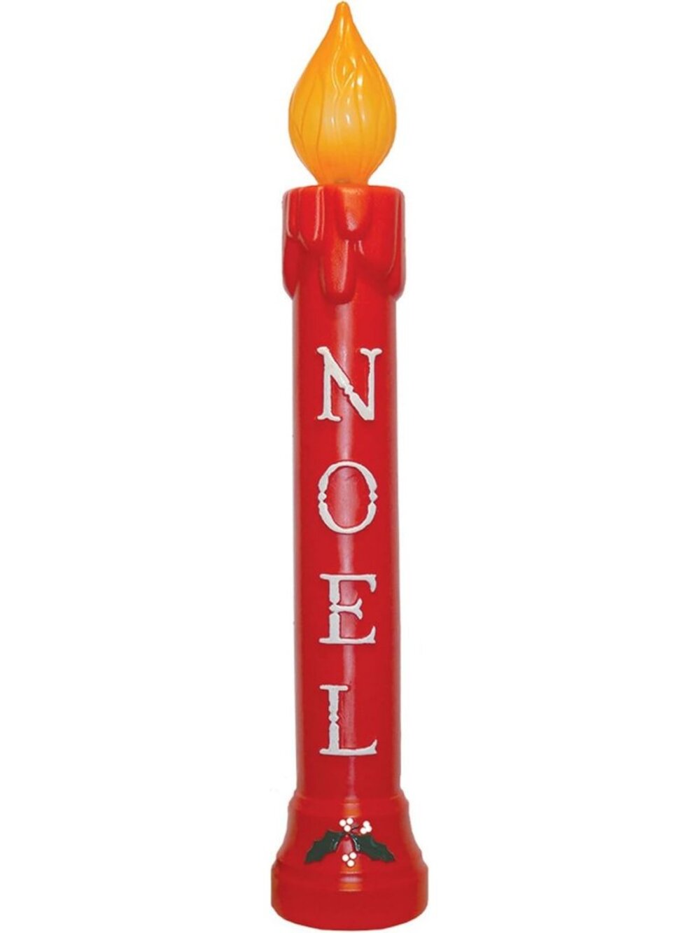 Illuminated 39-Inch Red Noel Candle - Festive Holiday Decor for Home & Parties